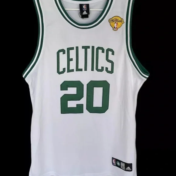 Adidas 2008 Finals Ray Allen Boston Celtics White Sewn NBA